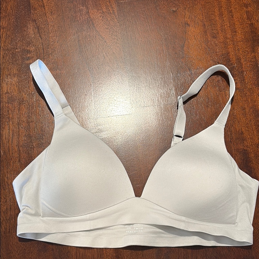 Aerie Gray Seamless Wireless Bra